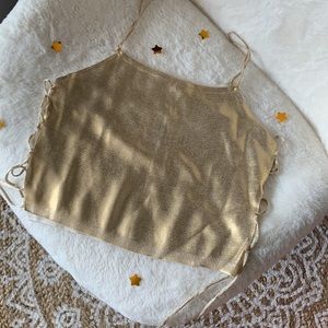 Zara Gold✨Knit Top-M